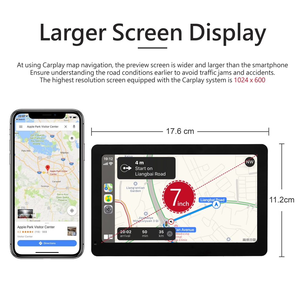 10.jpg 후방 카메라가 있는 무선 Apple CarPlay 대시보드 콘솔 - 이미지 10