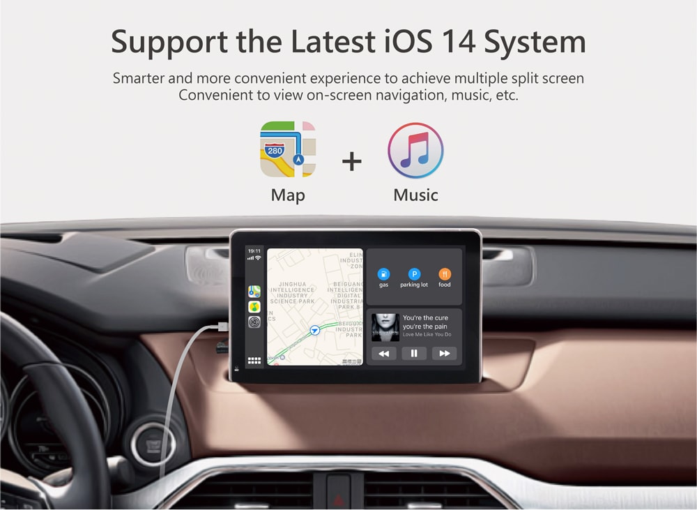 2-2.jpg 후방 카메라가 있는 무선 Apple CarPlay 대시보드 콘솔 - 이미지 5